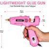 imageHot Glue Gun Full Size DEKOPRO 60100Watt Dual Temp Hot Glue Gun Kit with 25 Glue Sticks Organize Storage Case Heavy Duty Heat Glue Gun Tool Set for Home Repair Art ampamp Crafts DIYPink