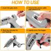 imageHot Glue Gun Full Size DEKOPRO 60100Watt Dual Temp Hot Glue Gun Kit with 25 Glue Sticks Organize Storage Case Heavy Duty Heat Glue Gun Tool Set for Home Repair Art ampamp Crafts DIYGray