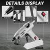 imageMini Hot Glue Gun KitDEKOPRO 20Watt High Temp Glue Guns Tool with 55Inch Cord Includes 30 Glue Sticks for Glue Gun Crafts DIY School Art Quick Home Repair Gray