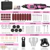 imageRotary Tool Kit DEKOPRO Power Hand Rotary Tools Mini for WoodMetal Electric Grinder Drill Machine Set with Flex Shaft for Carving Cutting Sanding Grinding Polishing Engraving PinkPink
