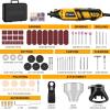 imageRotary Tool Kit DEKOPRO Power Hand Rotary Tools Mini for WoodMetal Electric Grinder Drill Machine Set with Flex Shaft for Carving Cutting Sanding Grinding Polishing Engraving PinkYellow