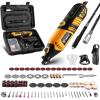 imageRotary Tool Kit DEKOPRO Power Hand Rotary Tools Mini for WoodMetal Electric Grinder Drill Machine Set with Flex Shaft for Carving Cutting Sanding Grinding Polishing Engraving PinkYellow