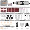 imageRotary Tool KitDEKOPRO 170W Power Hand Rotary Tools with 6 Variable Speed 127pcs Accessories 800035000RPM Electric Grinder Drill Machine Set with Flex Shaft for Carving Cutting Sanding GrayGray