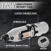 imageRotary Tool KitDEKOPRO 170W Power Hand Rotary Tools with 6 Variable Speed 127pcs Accessories 800035000RPM Electric Grinder Drill Machine Set with Flex Shaft for Carving Cutting Sanding GrayGray