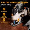 imageJig Saw Cordless Electric Tool DEKOPRO 20V Power Jigsaw with LED Light 8003000 RPM Variable Speed 78quot Stroke Length 3 Orbital Settings 45 Bevel Cuts for StraightCurveCircle Cutting Gray