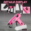 imageMini Hot Glue Gun KitDEKOPRO 20Watt High Temp Glue Guns Tool with 55Inch Cord Includes 30 Glue Sticks for Glue Gun Crafts DIY School Art Quick Home Repair Pink