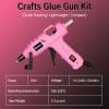 imageMini Hot Glue Gun KitDEKOPRO 20Watt High Temp Glue Guns Tool with 55Inch Cord Includes 30 Glue Sticks for Glue Gun Crafts DIY School Art Quick Home Repair Pink