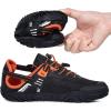 imageWater Shoes for Women Men Aqua Minimalist Barefoot Sneakers with Arch Support QuickDry for Outdoor Swim Beach Pool Surf Yoga Hiking Trail RunningBlack With Orange