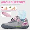 imageWater Shoes for Women Men Aqua Minimalist Barefoot Sneakers with Arch Support QuickDry for Outdoor Swim Beach Pool Surf Yoga Hiking Trail RunningGrey With Pink