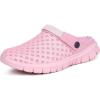 imageEagsouni Garden Clogs Garden Shoes for Men Women Summer Beach Slippers Lightweight Mesh Sandals Outdoor Walking ShoesAPure Pink