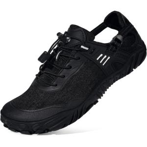 imageWater Shoes for Women Men Aqua Minimalist Barefoot Sneakers with Arch Support QuickDry for Outdoor Swim Beach Pool Surf Yoga Hiking Trail RunningBlack