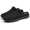 imageEagsouni Garden Clogs Garden Shoes for Men Women Summer Beach Slippers Lightweight Mesh Sandals Outdoor Walking Shoes E Black