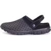 imageEagsouni Mens Womens Garden Clogs Mesh Slippers Sandals Summer Beach Shoes Lightweight Outdoor Walking Slippers ABlack