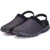 imageEagsouni Mens Womens Garden Clogs Mesh Slippers Sandals Summer Beach Shoes Lightweight Outdoor Walking Slippers ABlack