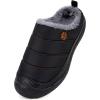 imageEagsouni Mens Womens House Slippers Winter House Home Shoes with Warm Cozy Plush Lining Slip On NonSlip Rubber Sole Indoor Outdoor