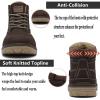 imageEagsouni Mens Womens Snow Boots Warm Fur Lined Ankle Booties Hiking Trekking Trail Climbing Shoes Lace Up AntiSlip Waterproof Working Outdoor Backpacking BootsDark Brown