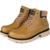 imageEagsouni Mens Womens Snow Boots Warm Fur Lined Ankle Booties Hiking Trekking Trail Climbing Shoes Lace Up AntiSlip Waterproof Working Outdoor Backpacking BootsBrown Without Fur