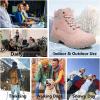 imageEagsouni Mens Womens Snow Boots Warm Fur Lined Ankle Booties Hiking Trekking Trail Climbing Shoes Lace Up AntiSlip Waterproof Working Outdoor Backpacking BootsPink