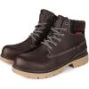 imageEagsouni Mens Womens Snow Boots Warm Fur Lined Ankle Booties Hiking Trekking Trail Climbing Shoes Lace Up AntiSlip Waterproof Working Outdoor Backpacking BootsDark Brown Without Fur