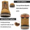 imageEagsouni Mens Womens Snow Boots Warm Fur Lined Ankle Booties Hiking Trekking Trail Climbing Shoes Lace Up AntiSlip Waterproof Working Outdoor Backpacking BootsBrown