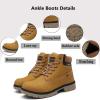 imageEagsouni Mens Womens Snow Boots Warm Fur Lined Ankle Booties Hiking Trekking Trail Climbing Shoes Lace Up AntiSlip Waterproof Working Outdoor Backpacking BootsBrown