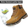 imageEagsouni Mens Womens Snow Boots Warm Fur Lined Ankle Booties Hiking Trekking Trail Climbing Shoes Lace Up AntiSlip Waterproof Working Outdoor Backpacking BootsBrown