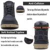 imageEagsouni Mens Womens Snow Boots Warm Fur Lined Ankle Booties Hiking Trekking Trail Climbing Shoes Lace Up AntiSlip Waterproof Working Outdoor Backpacking BootsDark Blue