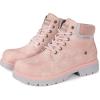 imageEagsouni Mens Womens Snow Boots Warm Fur Lined Ankle Booties Hiking Trekking Trail Climbing Shoes Lace Up AntiSlip Waterproof Working Outdoor Backpacking BootsPink Without Fur