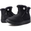 imageEagsouni Snow Boots Womens Winter Ankle Boots Ladies Warm Fur Lined Booties Thickening Shoes Zip Flat Sneakers Outdoor BootiesHigh Top  Black