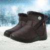 imageEagsouni Snow Boots Womens Winter Ankle Boots Ladies Warm Fur Lined Booties Thickening Shoes Zip Flat Sneakers Outdoor BootiesHigh Top  Coffee