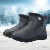 imageEagsouni Snow Boots Womens Winter Ankle Boots Ladies Warm Fur Lined Booties Thickening Shoes Zip Flat Sneakers Outdoor BootiesHigh Top  Grey