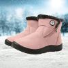 imageEagsouni Snow Boots Womens Winter Ankle Boots Ladies Warm Fur Lined Booties Thickening Shoes Zip Flat Sneakers Outdoor BootiesHigh Top  Pink