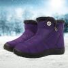 imageEagsouni Snow Boots Womens Winter Ankle Boots Ladies Warm Fur Lined Booties Thickening Shoes Zip Flat Sneakers Outdoor BootiesHigh Top  Purple