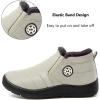 imageEagsouni Snow Boots Womens Winter Ankle Boots Ladies Warm Fur Lined Booties Thickening Shoes Zip Flat Sneakers Outdoor BootiesLow Top  Beige