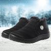 imageEagsouni Snow Boots Womens Winter Ankle Boots Ladies Warm Fur Lined Booties Thickening Shoes Zip Flat Sneakers Outdoor BootiesLow Top  Black