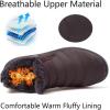 imageEagsouni Snow Boots Womens Winter Ankle Boots Ladies Warm Fur Lined Booties Thickening Shoes Zip Flat Sneakers Outdoor BootiesLow Top  Coffee