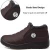 imageEagsouni Snow Boots Womens Winter Ankle Boots Ladies Warm Fur Lined Booties Thickening Shoes Zip Flat Sneakers Outdoor BootiesLow Top  Coffee