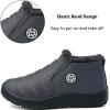 imageEagsouni Snow Boots Womens Winter Ankle Boots Ladies Warm Fur Lined Booties Thickening Shoes Zip Flat Sneakers Outdoor BootiesLow Top  Grey