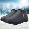imageEagsouni Snow Boots Womens Winter Ankle Boots Ladies Warm Fur Lined Booties Thickening Shoes Zip Flat Sneakers Outdoor BootiesLow Top  Grey