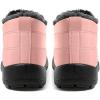 imageEagsouni Snow Boots Womens Winter Ankle Boots Ladies Warm Fur Lined Booties Thickening Shoes Zip Flat Sneakers Outdoor BootiesLow Top  Pink