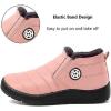 imageEagsouni Snow Boots Womens Winter Ankle Boots Ladies Warm Fur Lined Booties Thickening Shoes Zip Flat Sneakers Outdoor BootiesLow Top  Pink