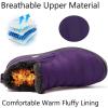 imageEagsouni Snow Boots Womens Winter Ankle Boots Ladies Warm Fur Lined Booties Thickening Shoes Zip Flat Sneakers Outdoor BootiesLow Top  Purple
