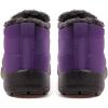 imageEagsouni Snow Boots Womens Winter Ankle Boots Ladies Warm Fur Lined Booties Thickening Shoes Zip Flat Sneakers Outdoor BootiesLow Top  Purple
