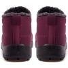 imageEagsouni Snow Boots Womens Winter Ankle Boots Ladies Warm Fur Lined Booties Thickening Shoes Zip Flat Sneakers Outdoor BootiesLow Top  Wine Red