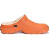 imageEagsouni Waterproof Slippers Mens Women Fur Lined Clogs Winter Warm Garden Shoes House Slippers Indoor Outdoor Mules Orange