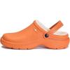 imageEagsouni Waterproof Slippers Mens Women Fur Lined Clogs Winter Warm Garden Shoes House Slippers Indoor Outdoor Mules Orange