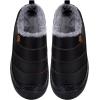 imageEagsouni Womens Mens House Slippers Slip on Snow Winter Warm Fully Fur Lined Slippers Indoor Outdoor ShoesBlacka