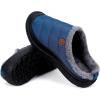 imageEagsouni Womens Mens House Slippers Slip on Snow Winter Warm Fully Fur Lined Slippers Indoor Outdoor ShoesBluea