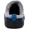 imageEagsouni Womens Mens House Slippers Slip on Snow Winter Warm Fully Fur Lined Slippers Indoor Outdoor ShoesBluea
