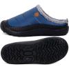 imageEagsouni Womens Mens House Slippers Slip on Snow Winter Warm Fully Fur Lined Slippers Indoor Outdoor ShoesBluea